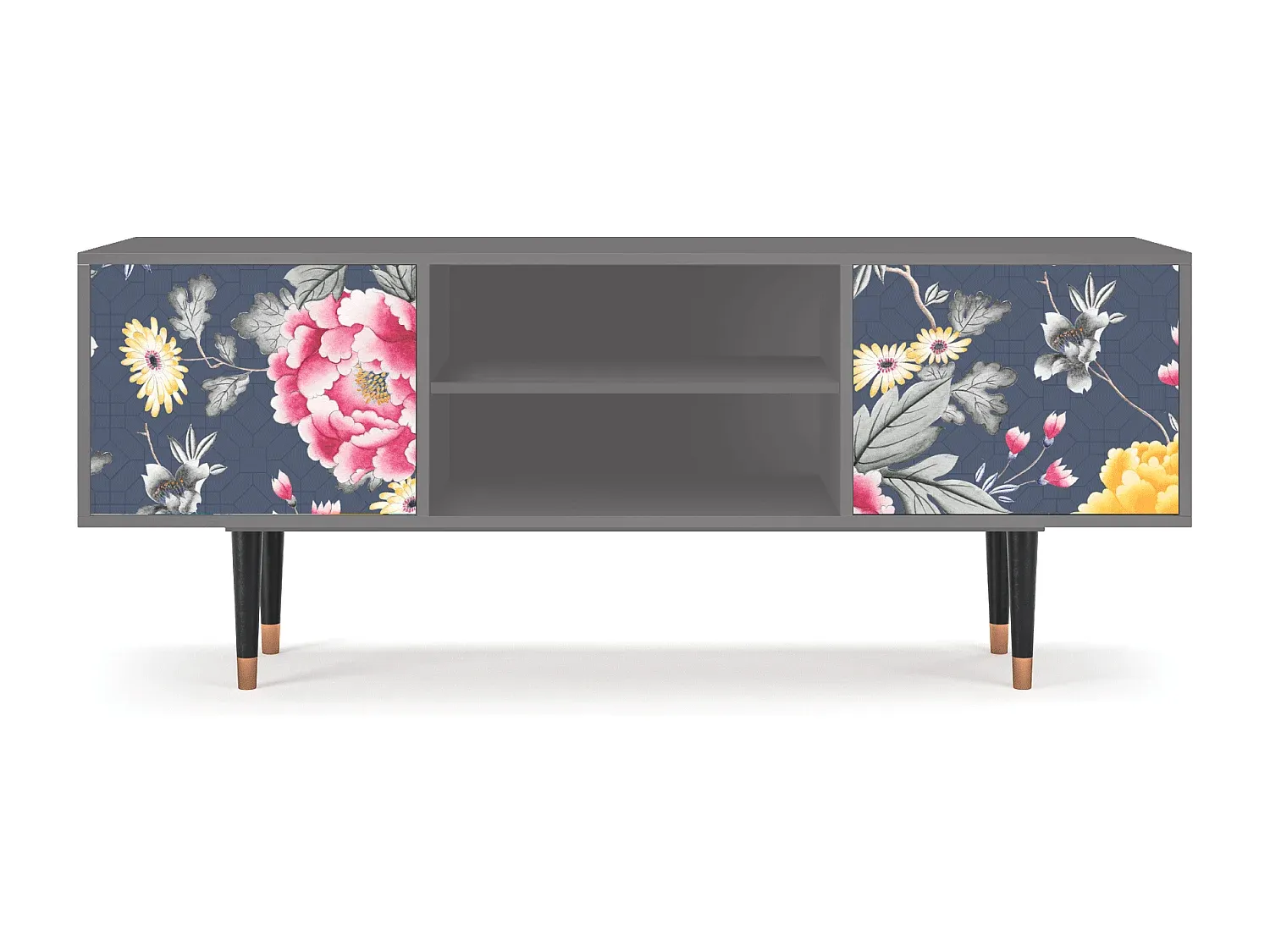 Moderner TV-Schrank in Dunkelgrau