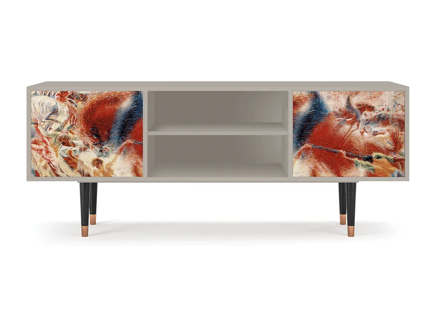 Moderner TV-Schrank mit Stauraum, Sandfarben