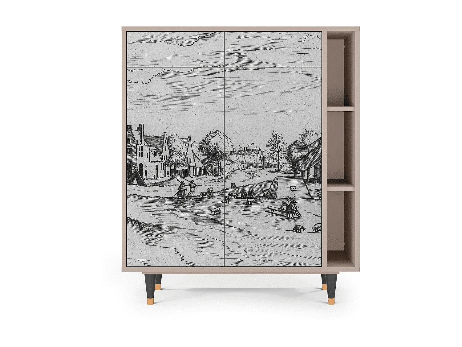 Landhaus-Stil Kommode 96x110x41 cm