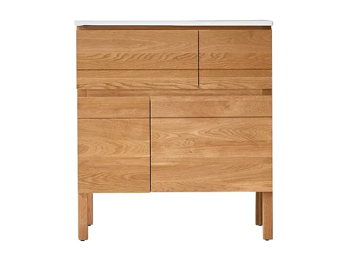 Moderner Waschtisch aus Eiche mit Keramikbecken