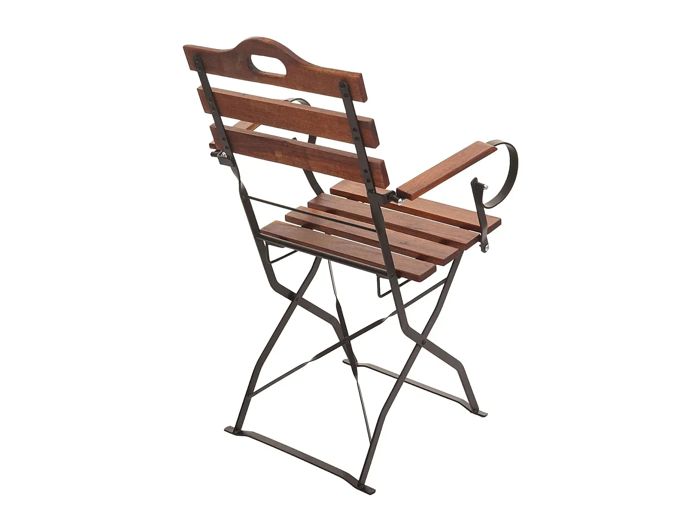 Klappbarer Gartenstuhl, Set aus 2, Braun