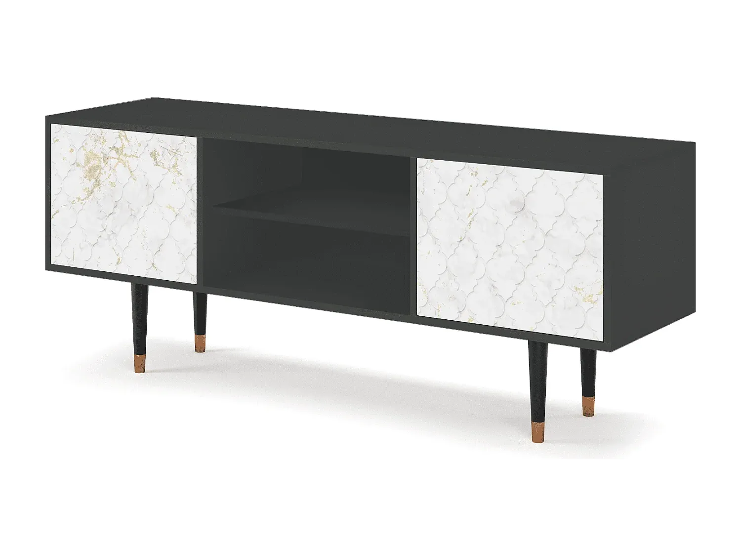 Moderner TV-Schrank in Anthrazitgrau, 170x69x48 cm