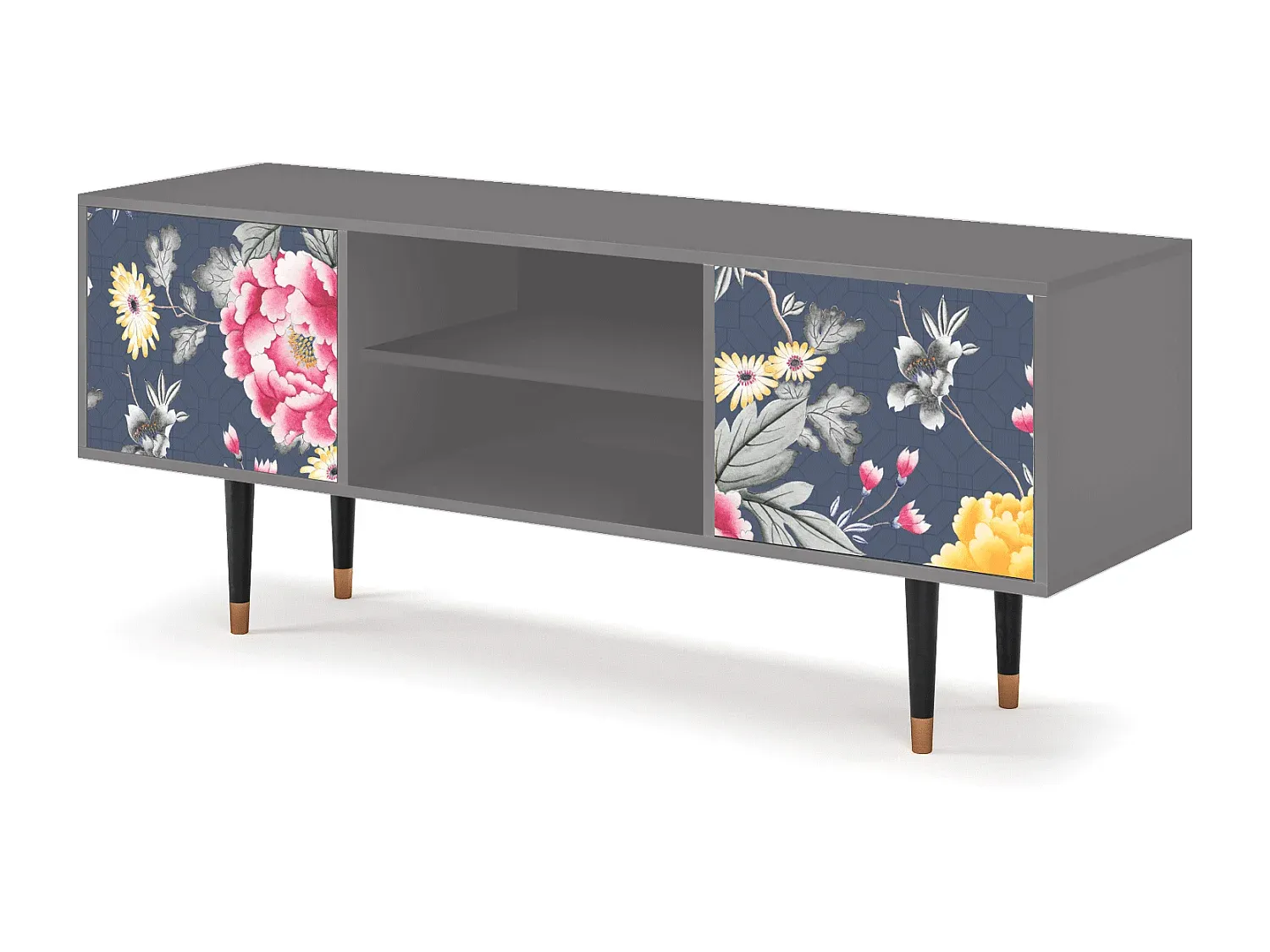 Moderner TV-Schrank in Dunkelgrau