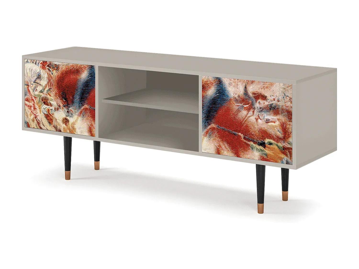 Moderner TV-Schrank mit Stauraum, Sandfarben