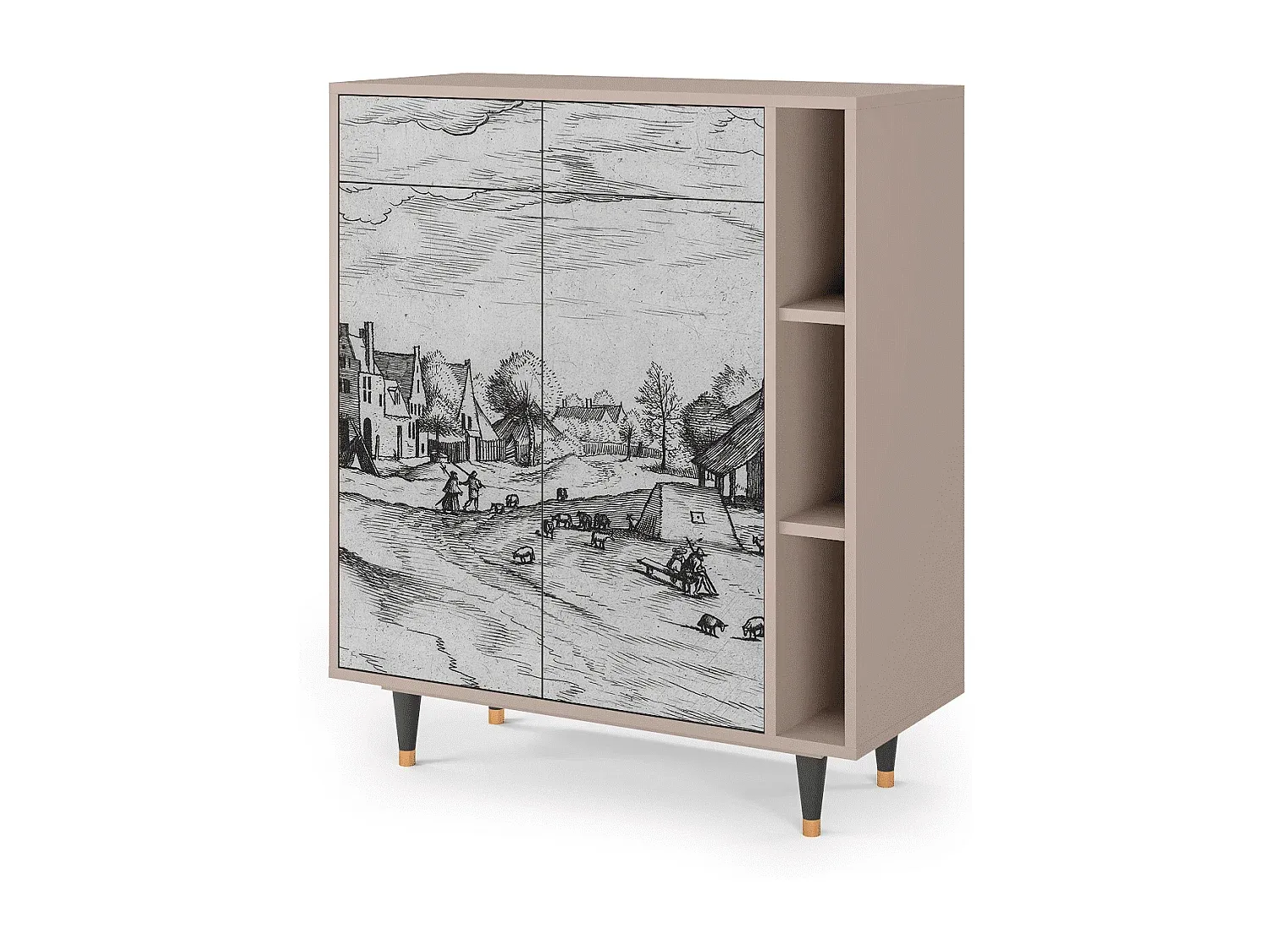 Landhaus-Stil Kommode 96x110x41 cm