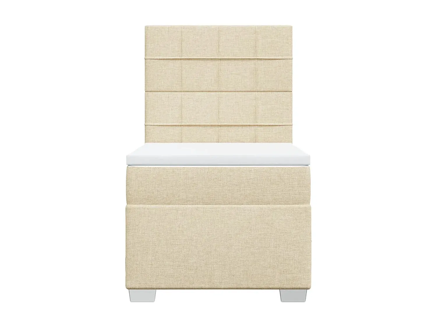 Komfortables Polsterbett mit Matratze 80x200 cm in Creme