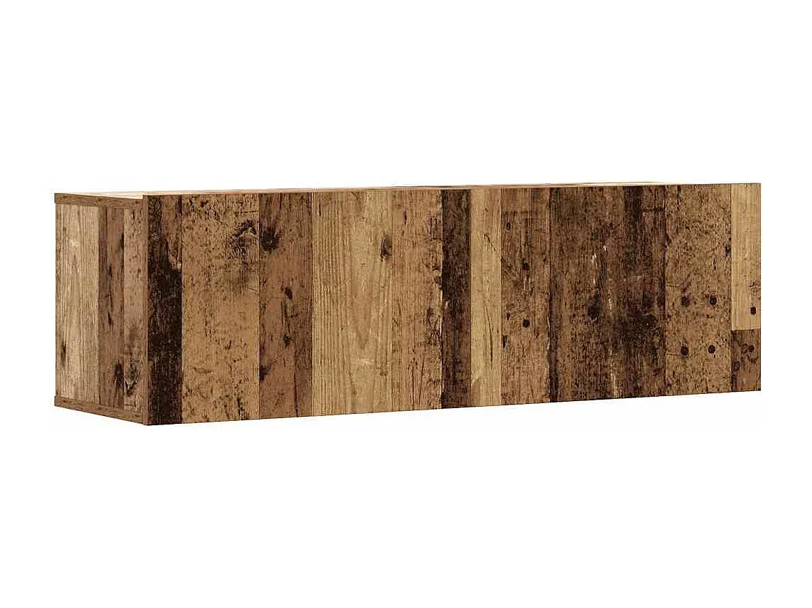 TV-Schrank-Set zur Wandmontage in Altholzoptik