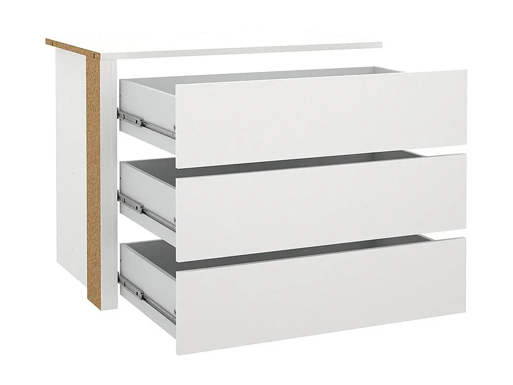 Flexibler Schubladeneinsatz für Kleiderschrank, Weiß