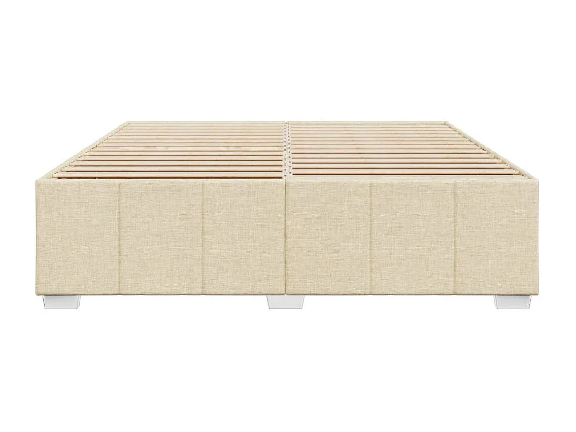 Stoffbettgestell in Creme 200x200 cm