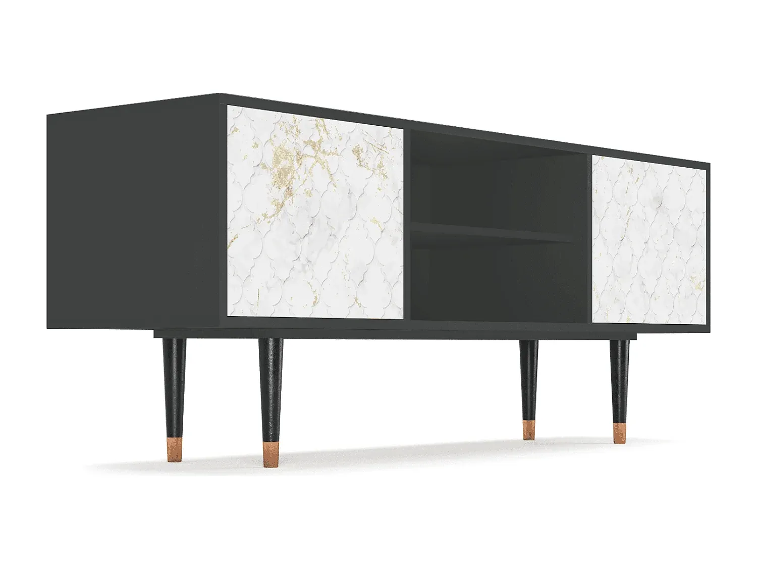 Moderner TV-Schrank in Anthrazitgrau, 170x69x48 cm