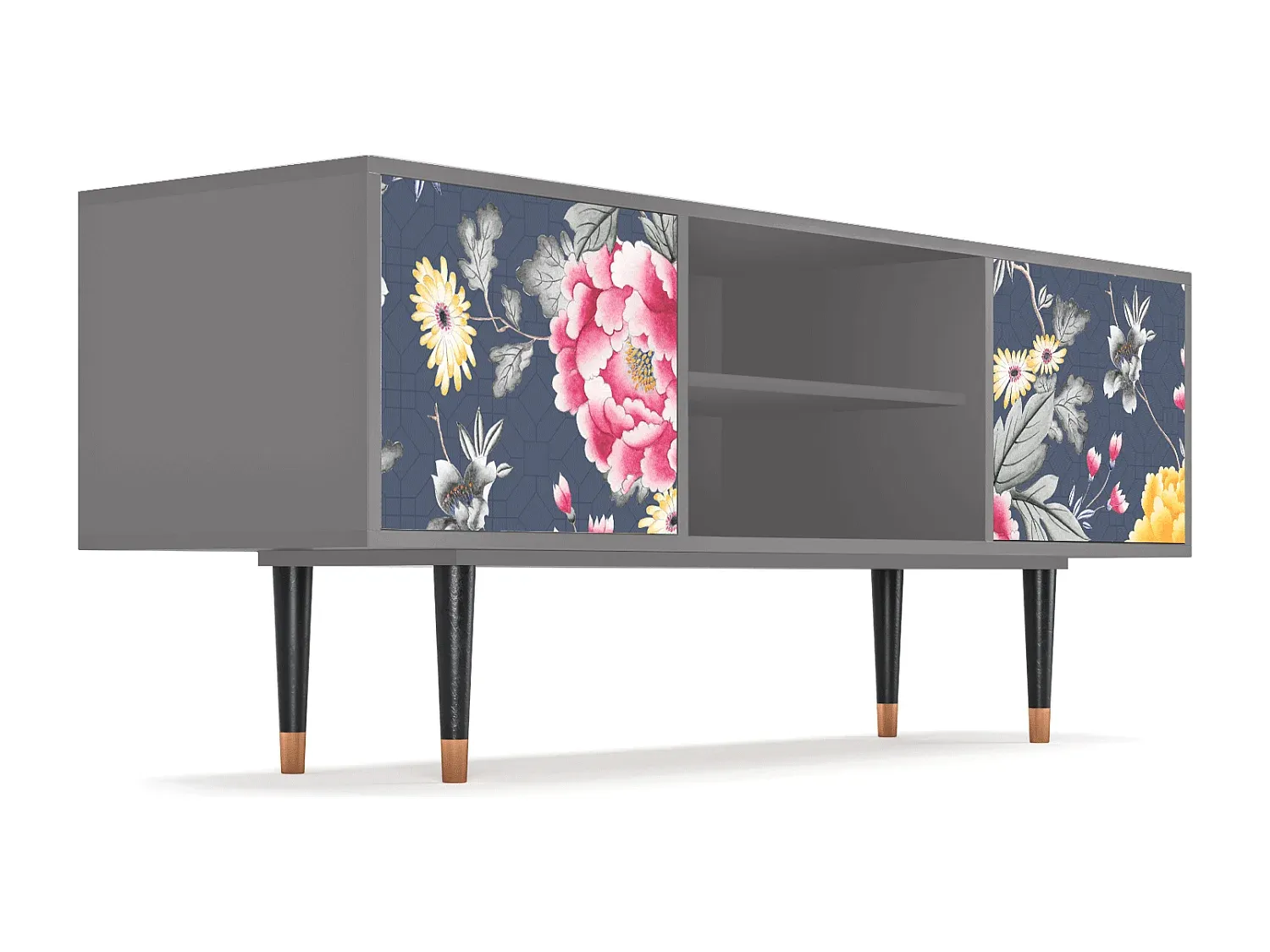 Moderner TV-Schrank in Dunkelgrau