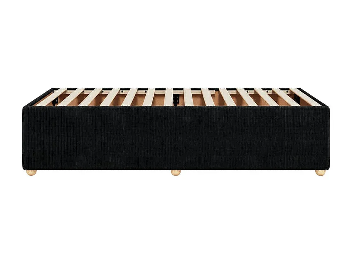 Schwarzes Stoffbettgestell 90x200 cm