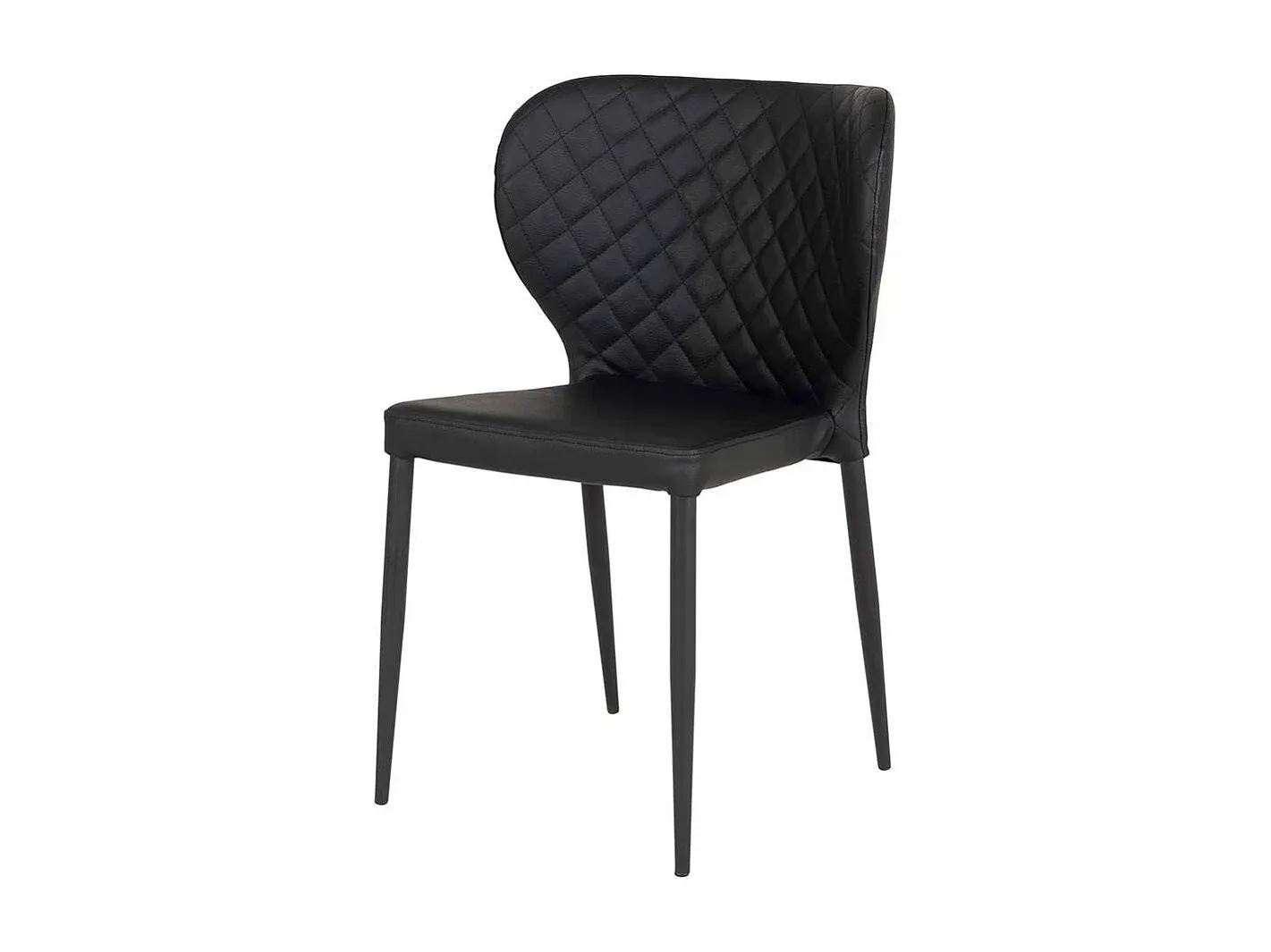 Esszimmerstühle im modernen Design, stapelbar, schwarz