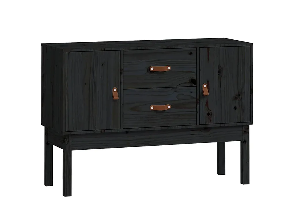 Elegantes Sideboard aus Kiefernholz Schwarz