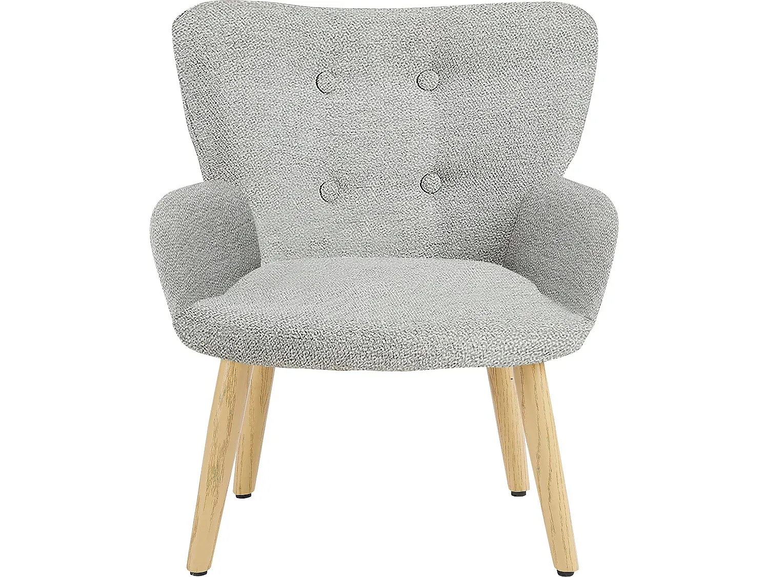 Bequemer Kinderstuhl aus grauem Stoff