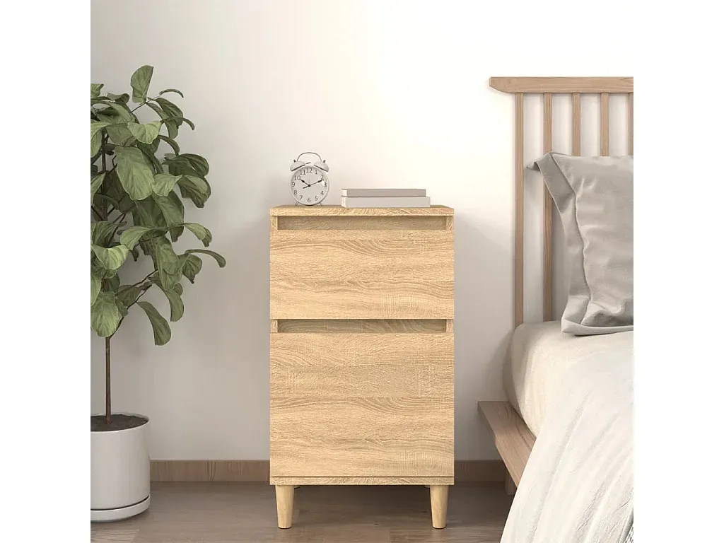 Moderner Nachttisch in Sonoma-Eiche 40x35x70 cm