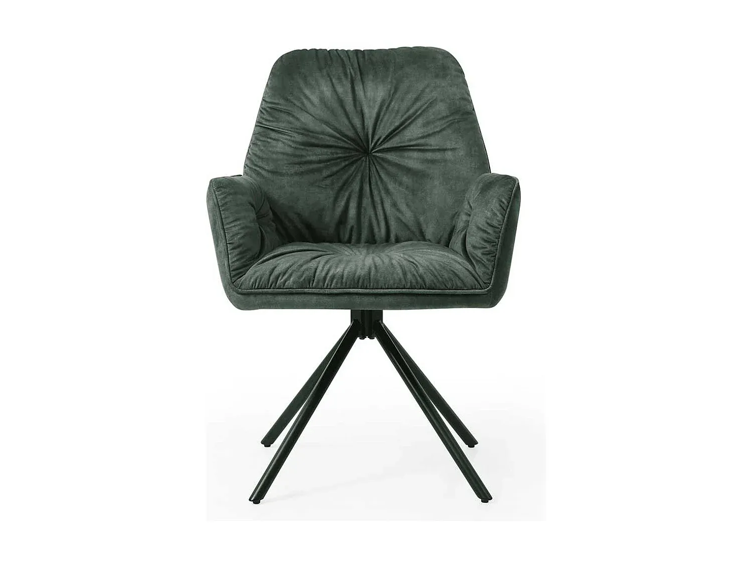 Moderner drehbarer Stuhl in Dunkelgrün und Schwarz