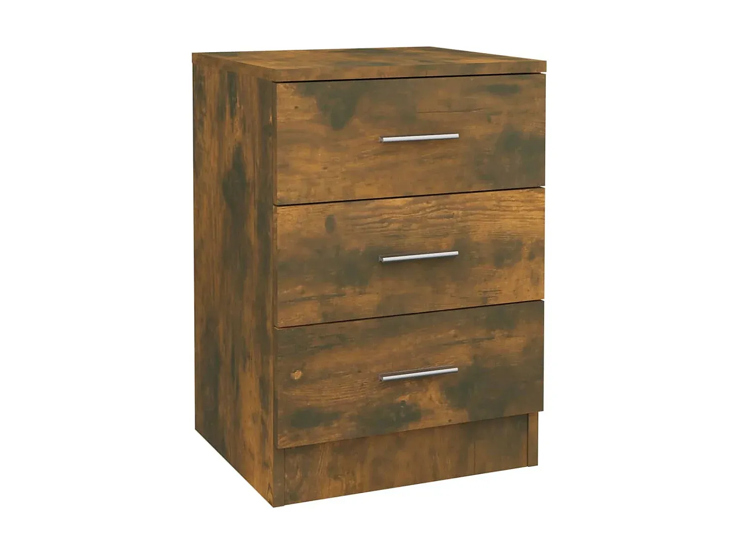 Nachttisch-Set aus Holzwerkstoff, Räuchereiche, 38x35x56 cm