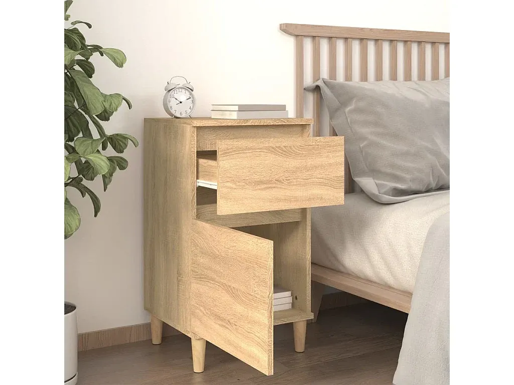 Moderner Nachttisch in Sonoma-Eiche 40x35x70 cm