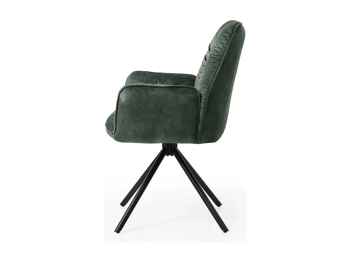 Moderner drehbarer Stuhl in Dunkelgrün und Schwarz