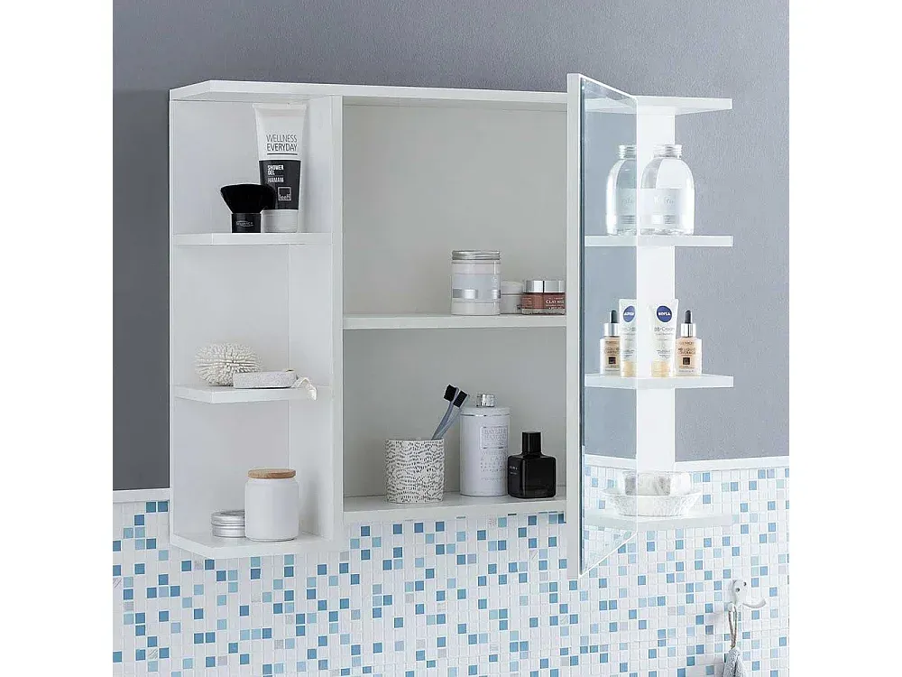 Praktischer Badezimmerspiegelschrank 80 cm einflügelig