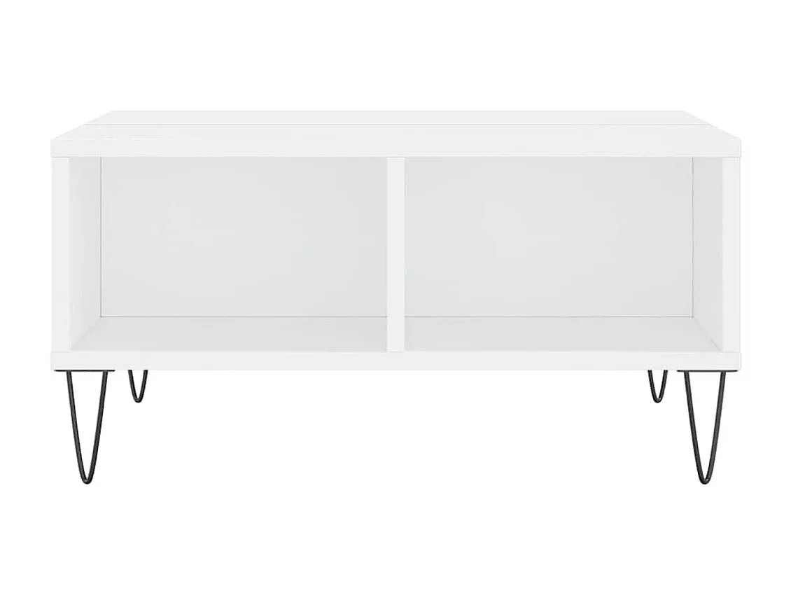 Moderner weißer Couchtisch 60x60cm aus Holzwerkstoff