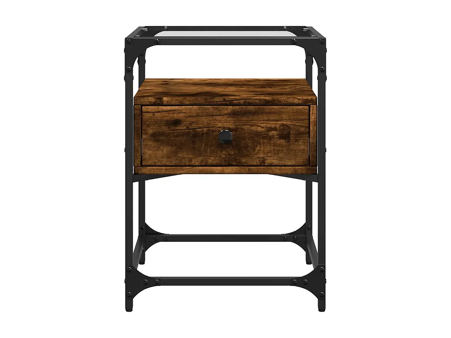 Beistelltische im Set aus Holzwerkstoff, Rauchereiche, 40x40x55 cm