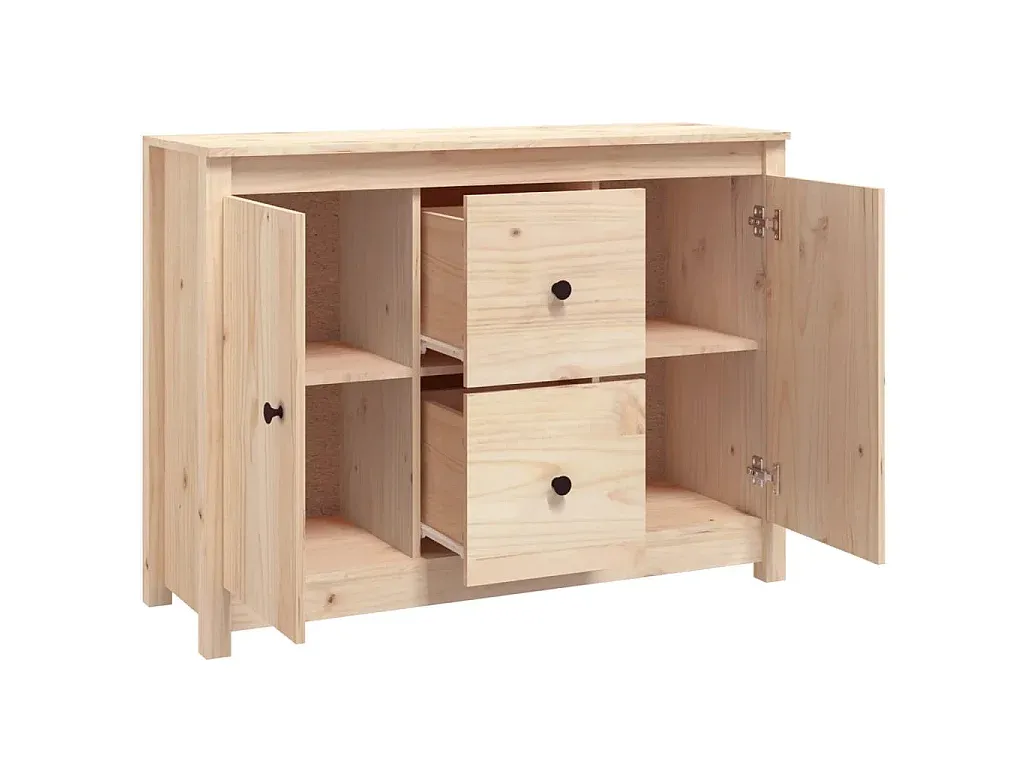 Rustikales Sideboard aus Massivholz Kiefer 100x35x74 cm