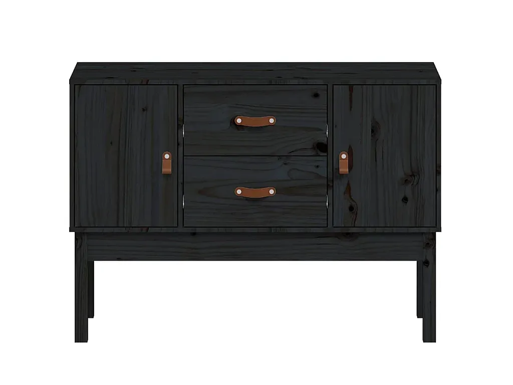 Elegantes Sideboard aus Kiefernholz Schwarz