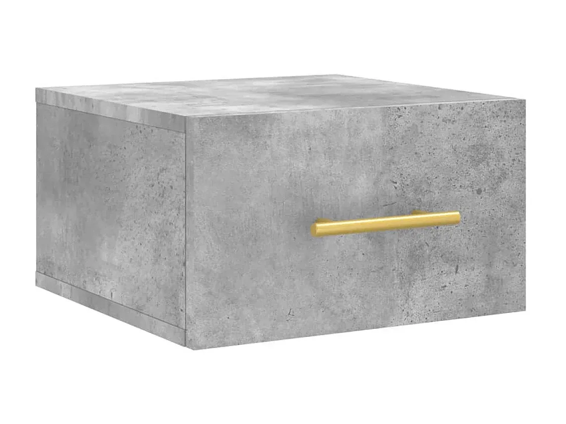 Moderne Wand-Nachttische in Betongrau 35x35x20 cm