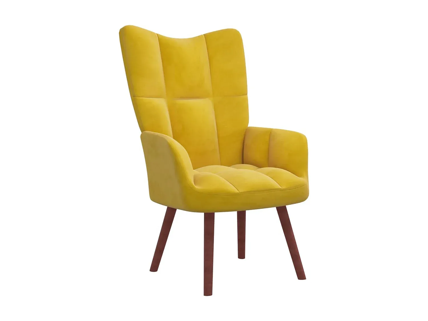 Verstellbarer Loungesessel mit Fußhocker in Senfgelb