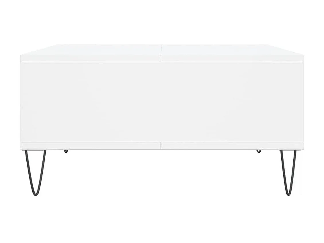 Moderner weißer Couchtisch 60x60cm aus Holzwerkstoff