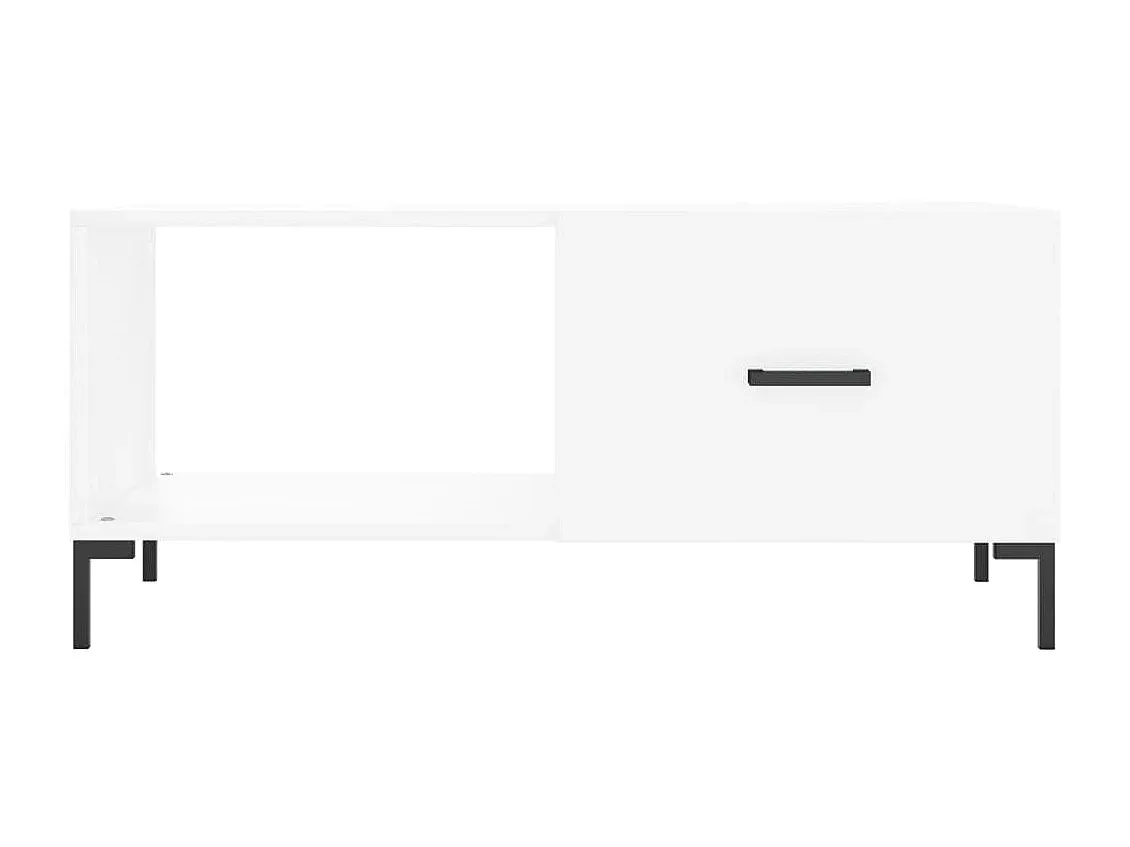 Moderner weißer Couchtisch aus Holzwerkstoff 90x50x40 cm