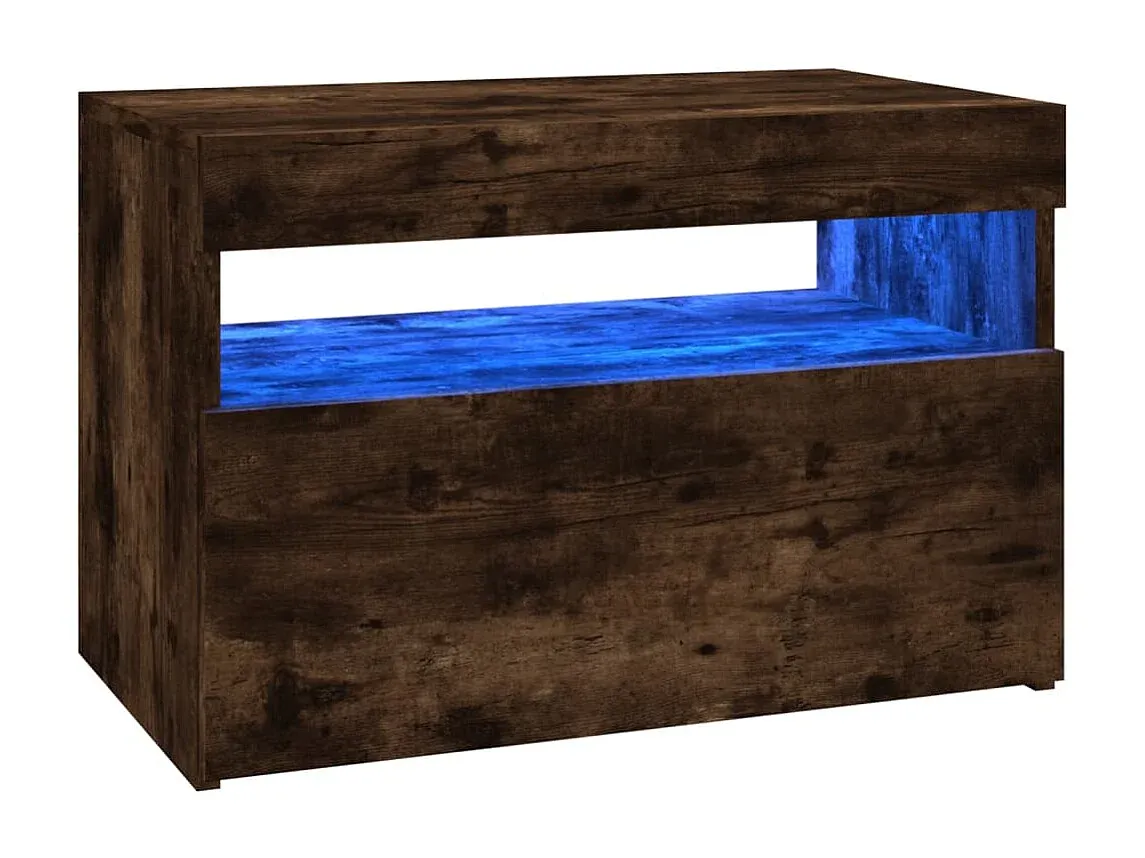 Moderner TV-Schrank mit LED-Beleuchtung, Eichenholz, 60x35x40 cm