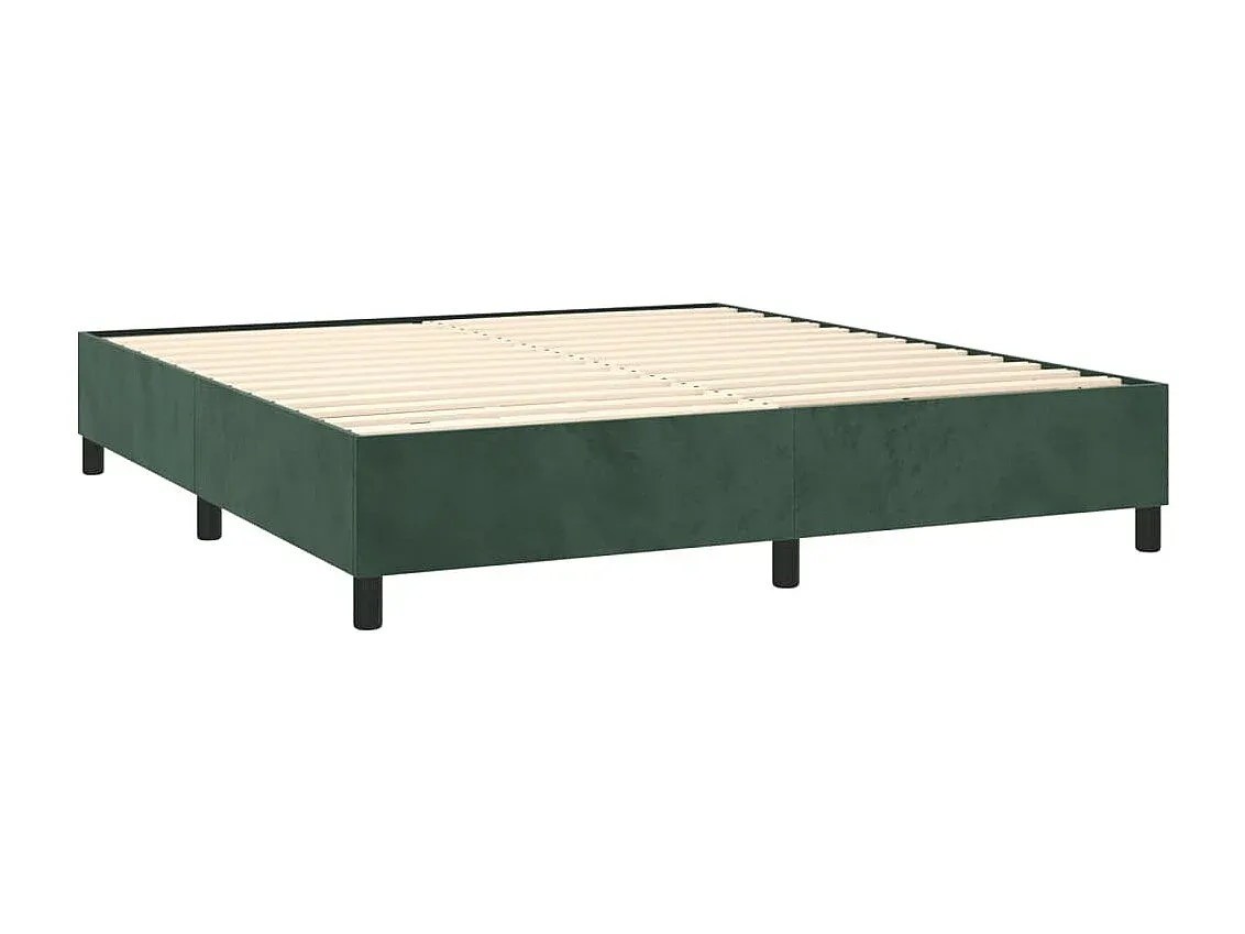 Komfortables Boxspringbett mit LED und Samtbezug 160x200 cm