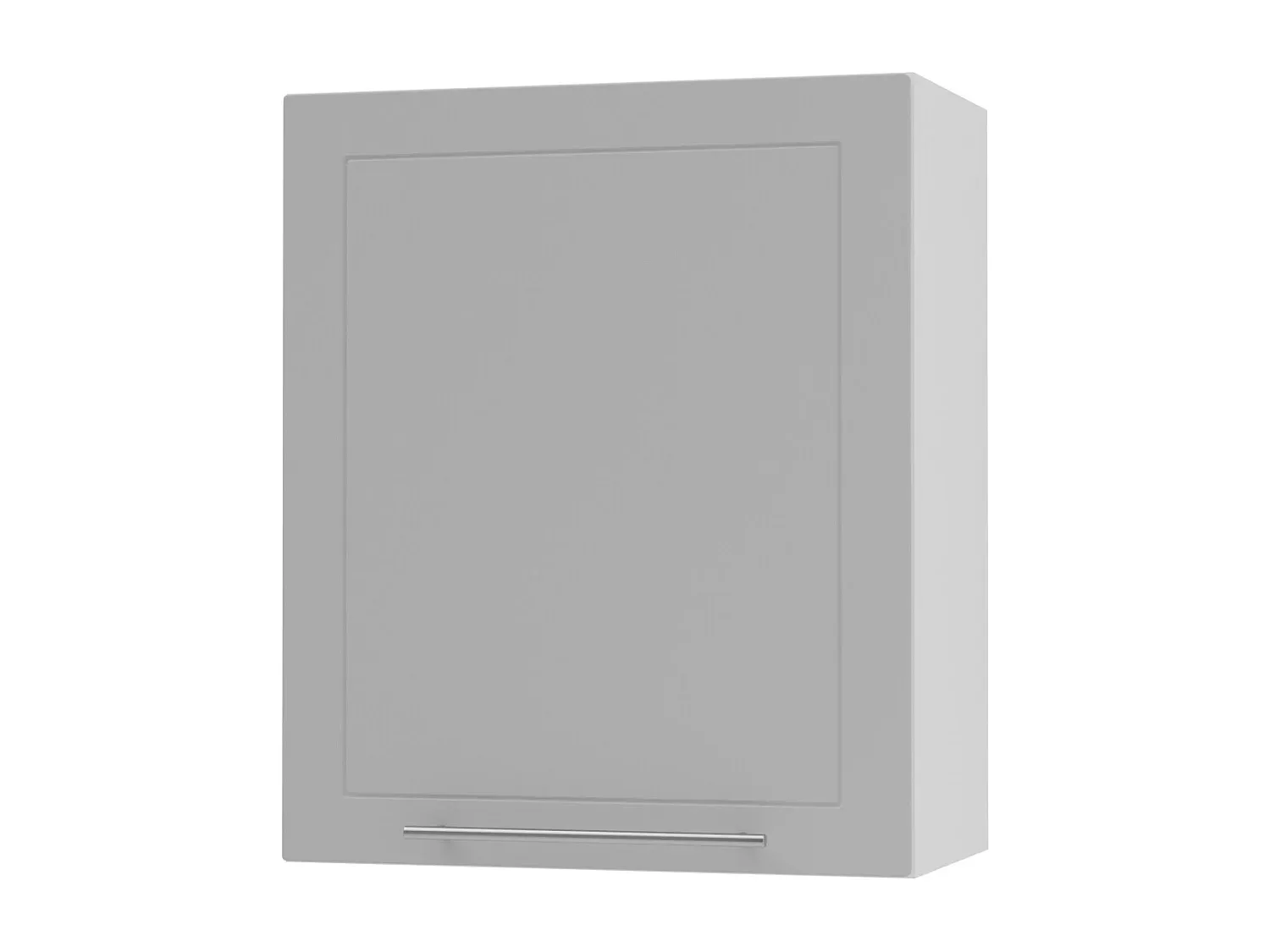 Küchenhängeschrank in Mattgrau und Weiß, 60x32,5x72 cm