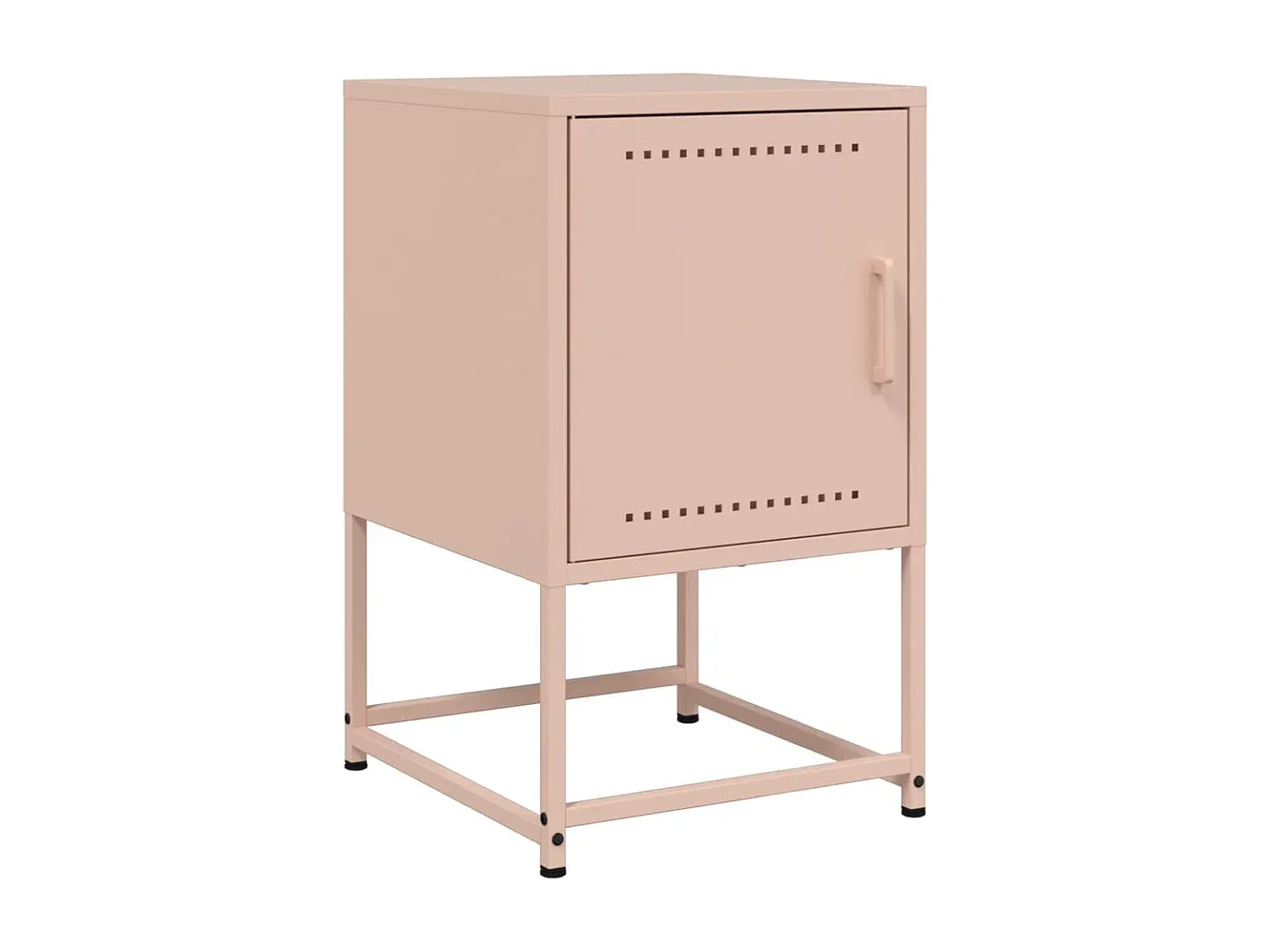 Moderner Nachttisch im 2er Set aus Stahl, Schwarz