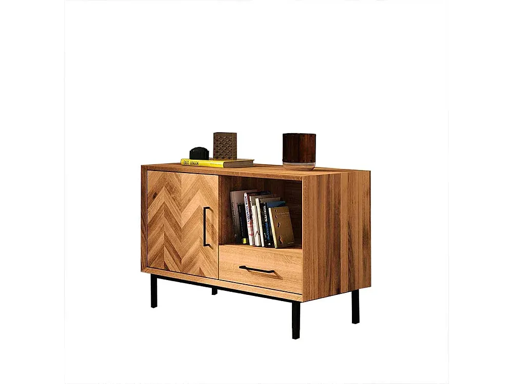 Massivholz Kommode mit Metallsockel