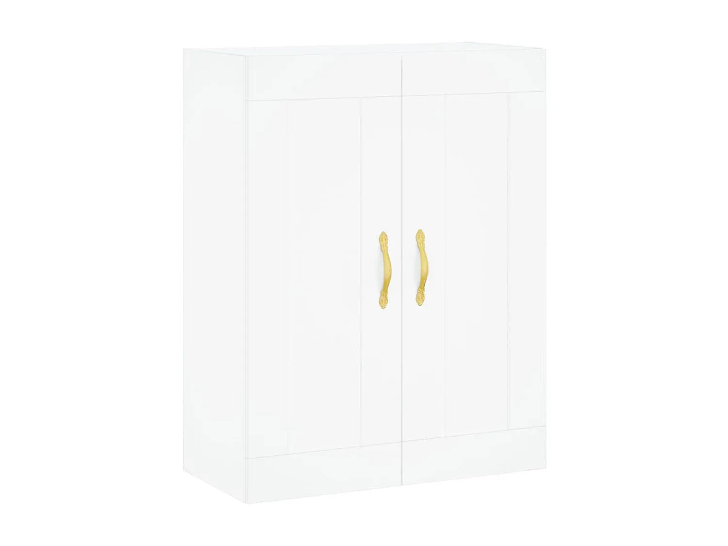 Weißer Wandhängeschrank aus Holzwerkstoff, 69,5x34x90 cm