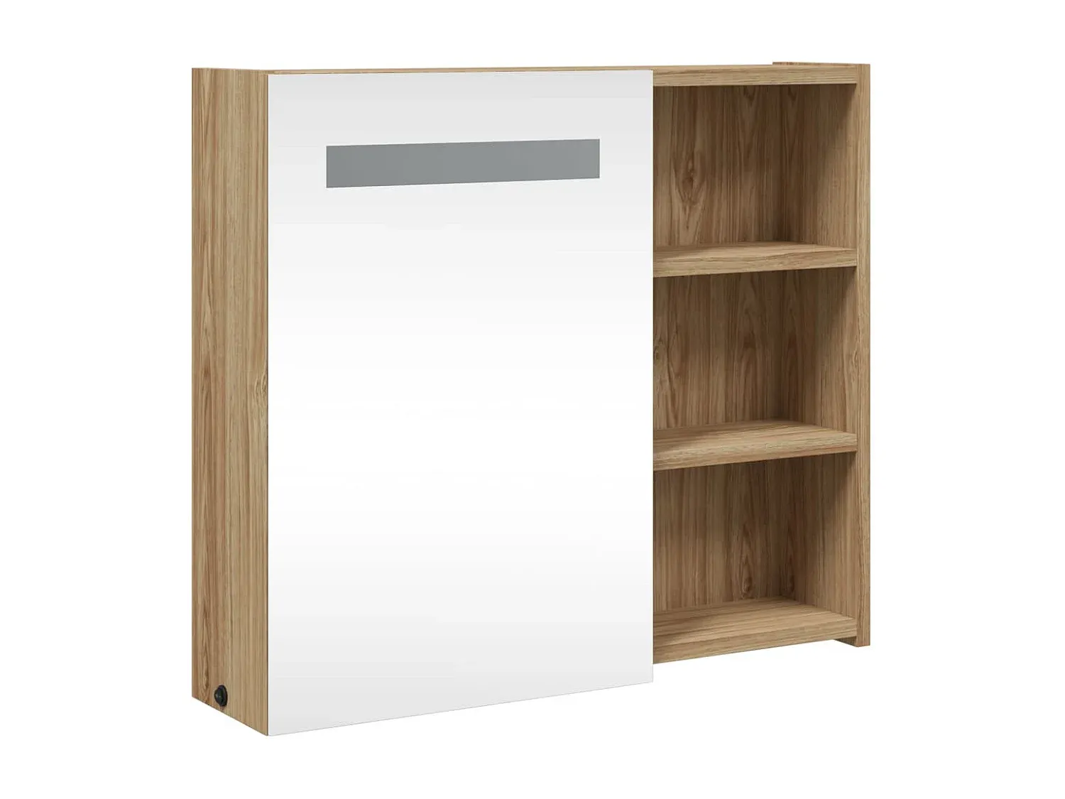 Badezimmerschrank mit LED und Eichenoptik