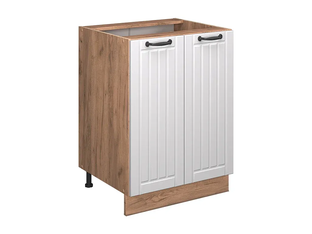 Weißer Landhausstil Küchenunterschrank 60x60x82