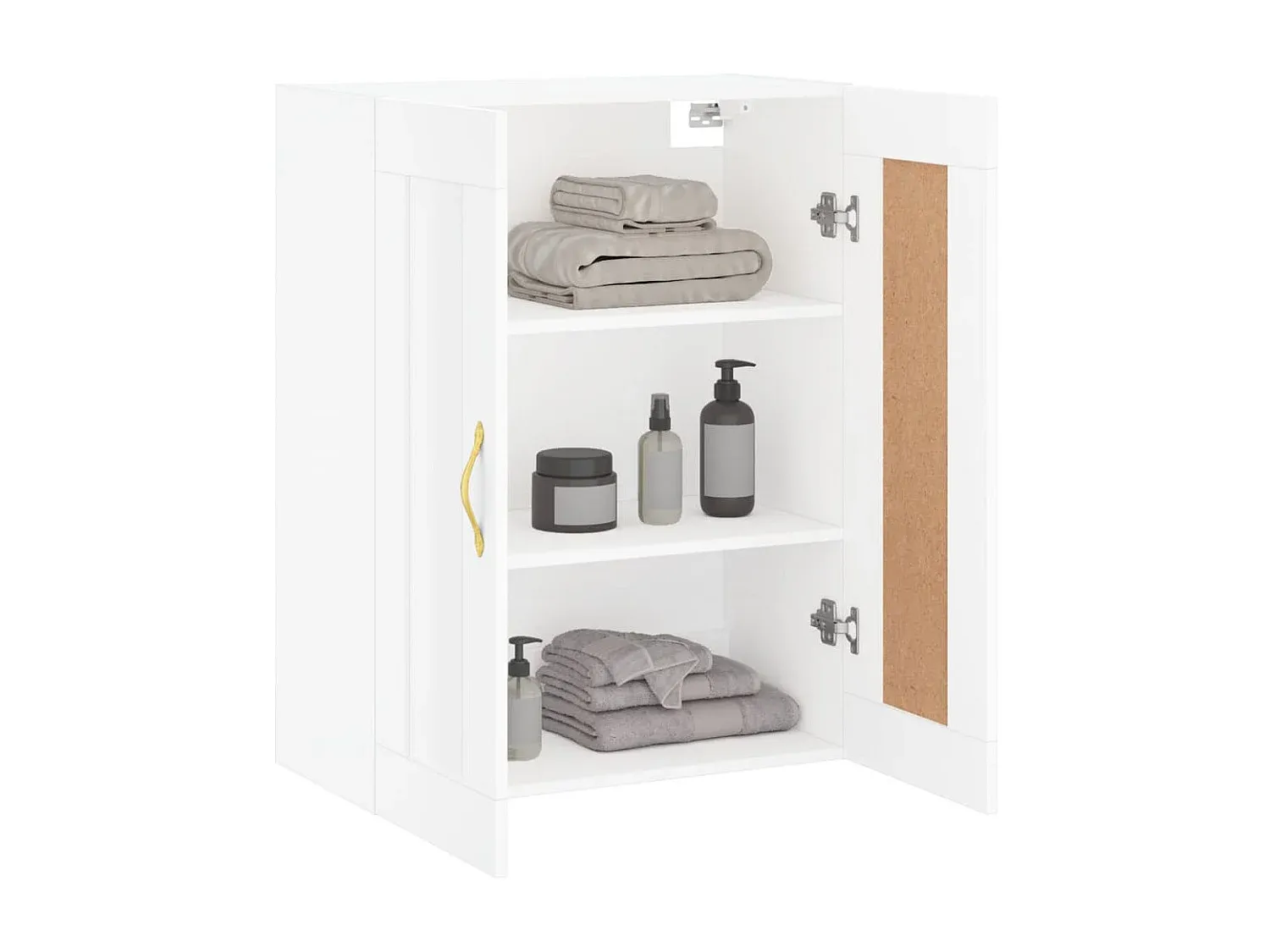 Weißer Wandhängeschrank aus Holzwerkstoff, 69,5x34x90 cm