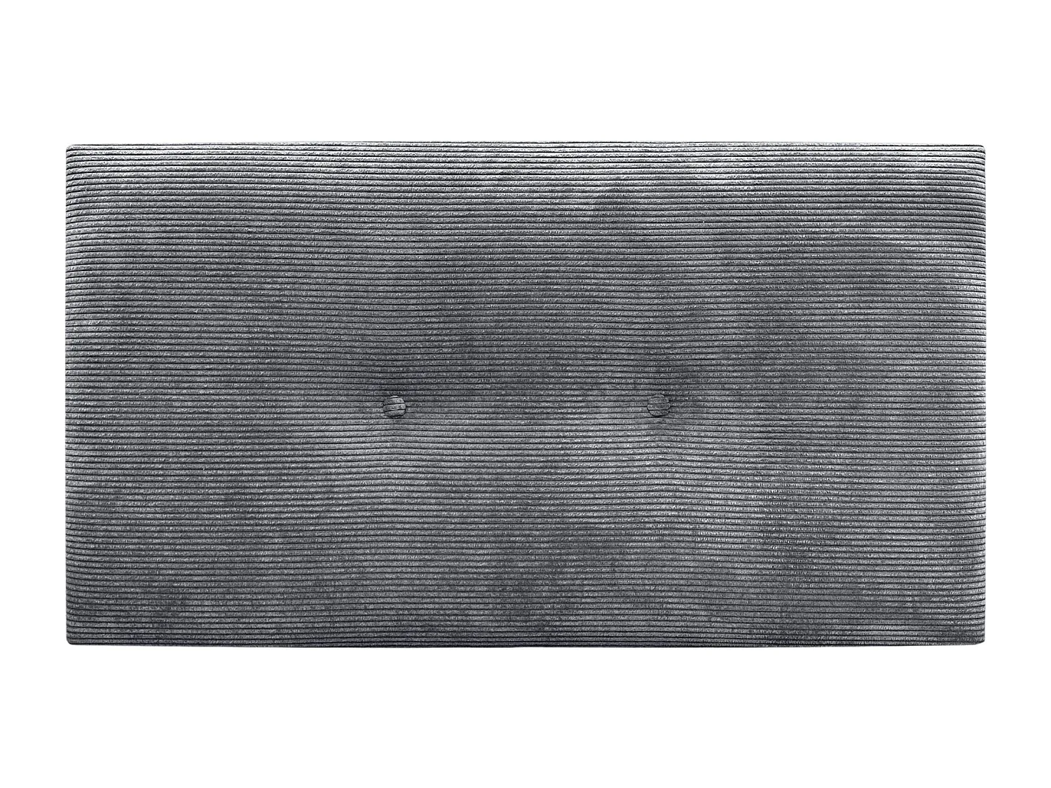 Einfarbiges Cord-Kopfteil mit Knöpfen 105x50 Dunkelgrau