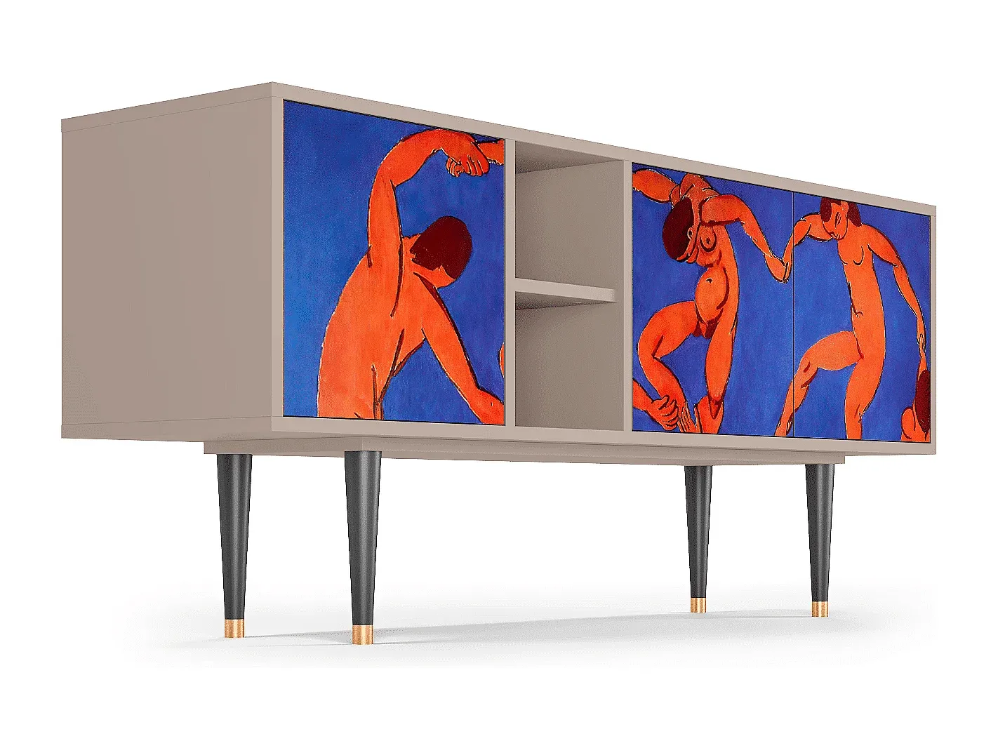 Moderner TV-Schrank mit Tanzmotiv