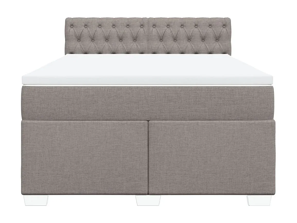 Komfortables Polsterbett 140x200 cm in Taupe