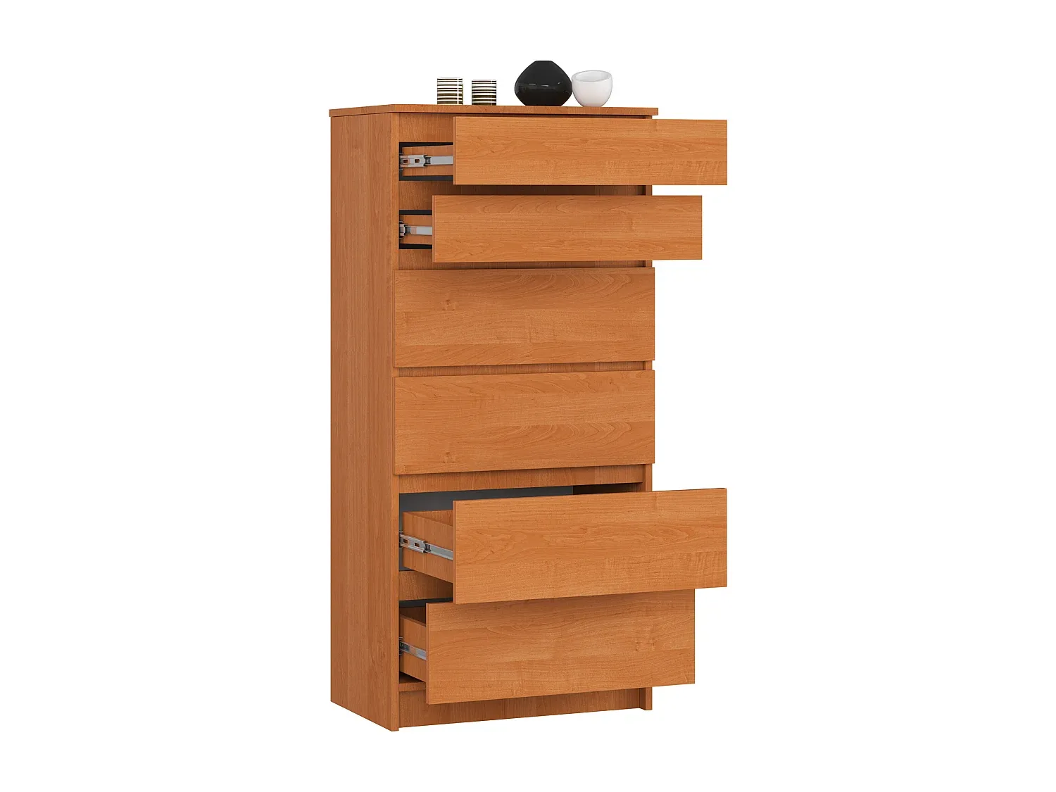 Kompakte Kommode mit 6 Schubladen, 60 cm