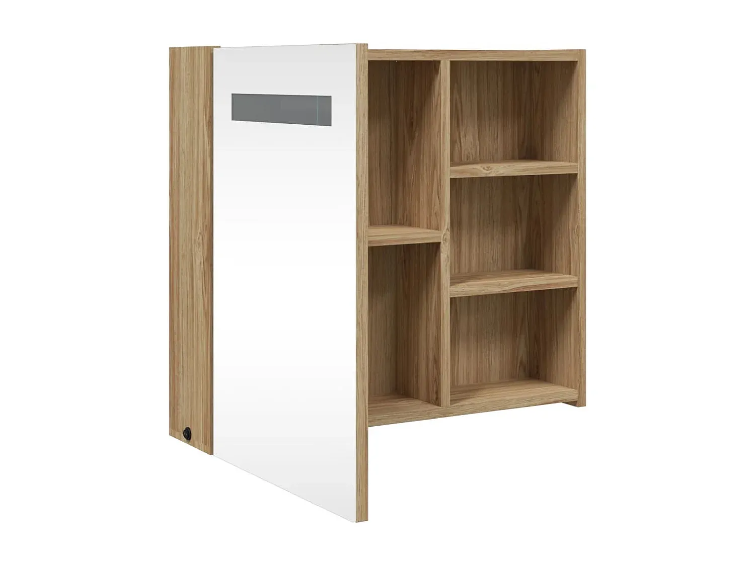 Badezimmerschrank mit LED und Eichenoptik