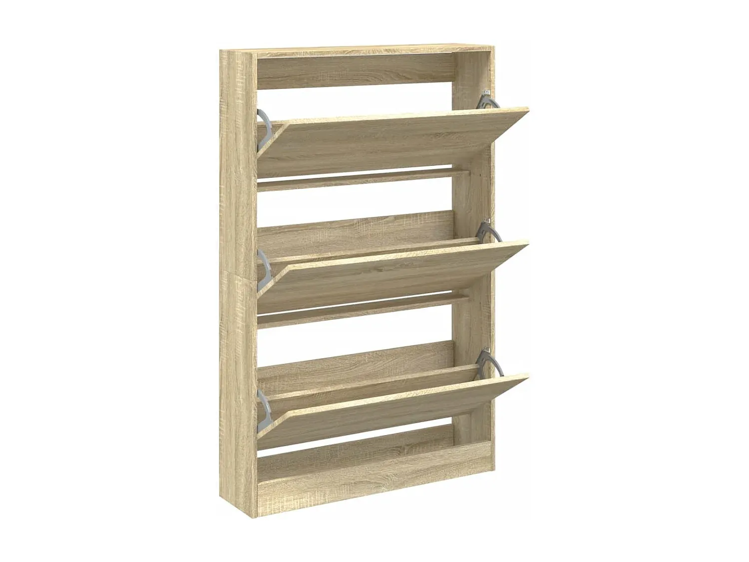 Platzsparender Schuhschrank aus Holzwerkstoff, Sonoma-Eiche