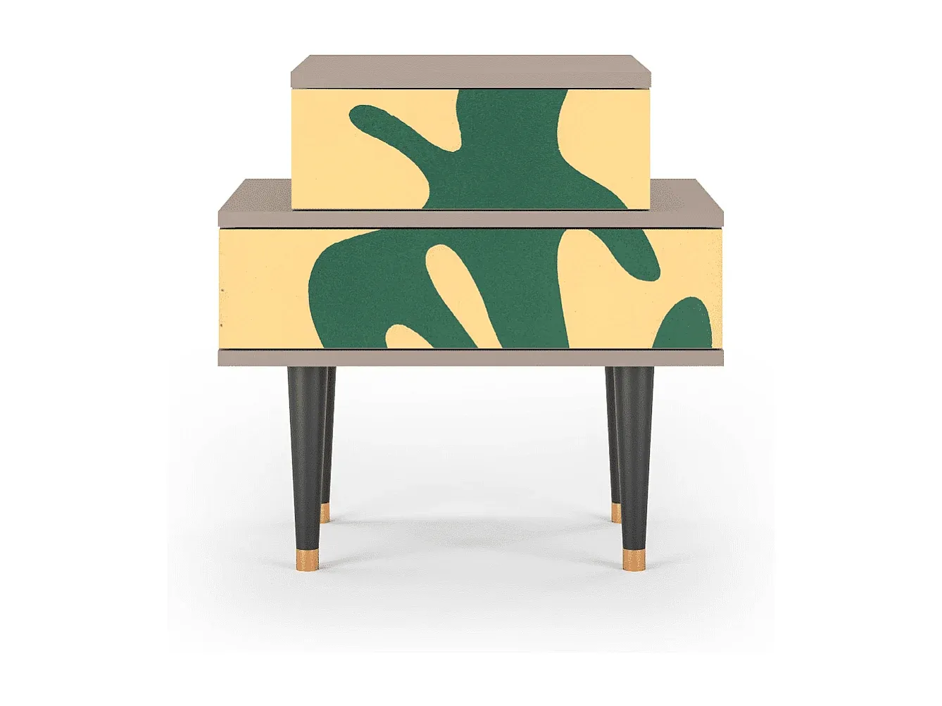 Moderner Nachttisch mit Stauraum, Holzoptik