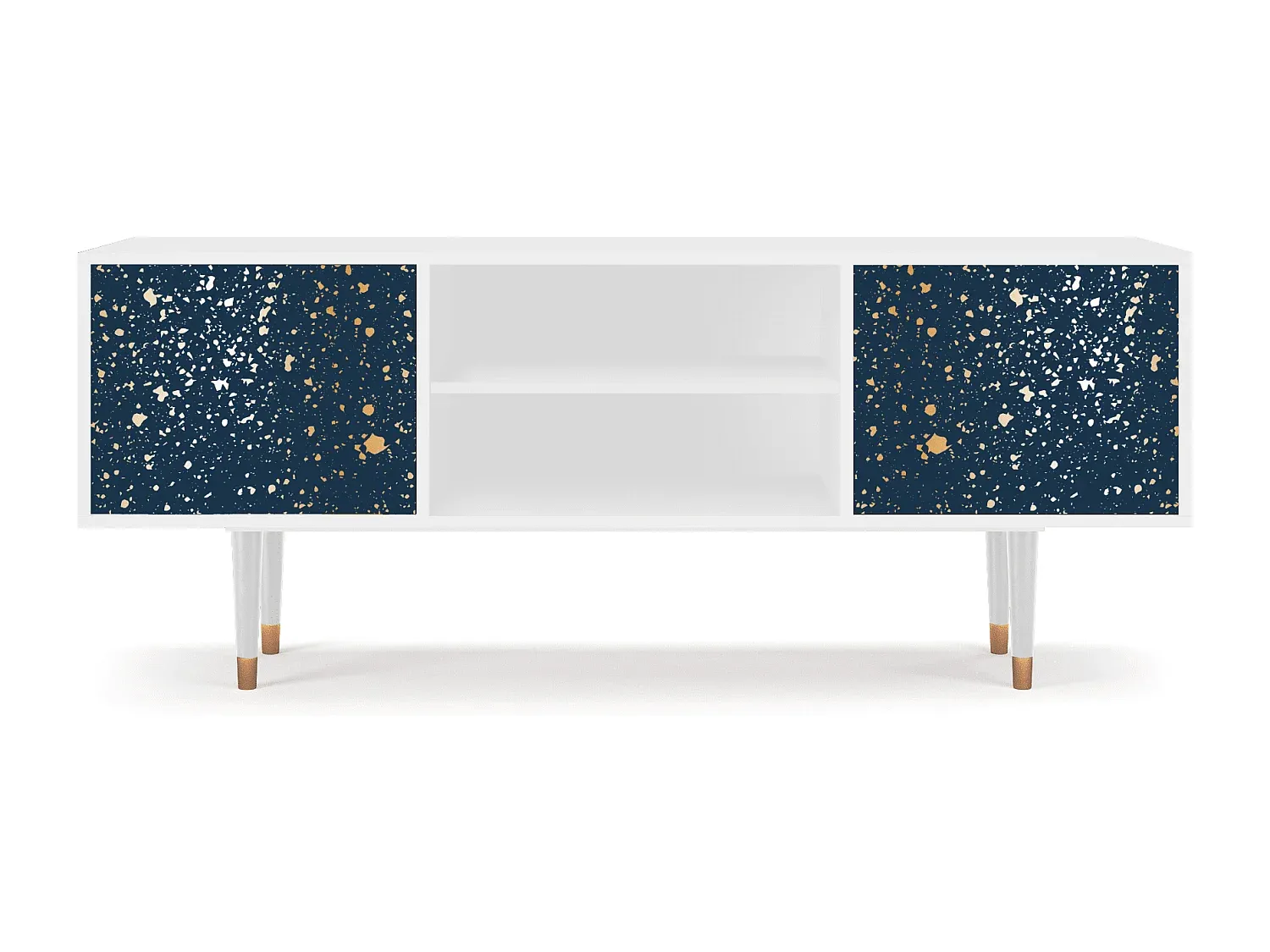 Moderner TV-Schrank in Weiß, 170x69x48 cm